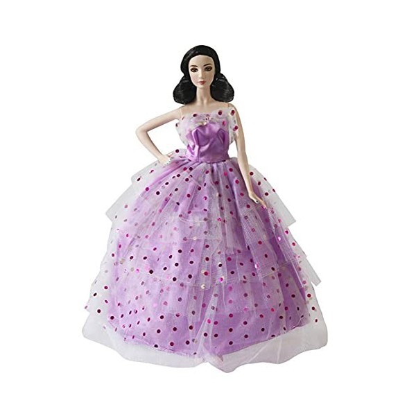 Hinleise Robe de princesse pour poupée, robe de fête de luxe