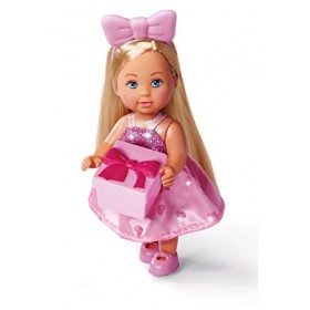 Simba 105733599 - Evi Love Surprise, 2 Assortis, il sagit dun Seul Article, poupée dans Une Jolie Robe pailletée avec nœud 