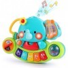 Jouets musicaux pour bébé éléphant - Clavier de Piano avec lumières et Son - Centre dactivité Musicale éducatif - Cadeaux d