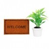 Odoria Miniature 1/12 Tapis et Plante Accessoire Maison de Poupée