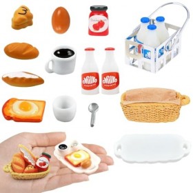 Accessoires Miniatures de GNOME, 1/12 Accessoires Miniatures de Maison de poupée Petit-déjeuner Miniature