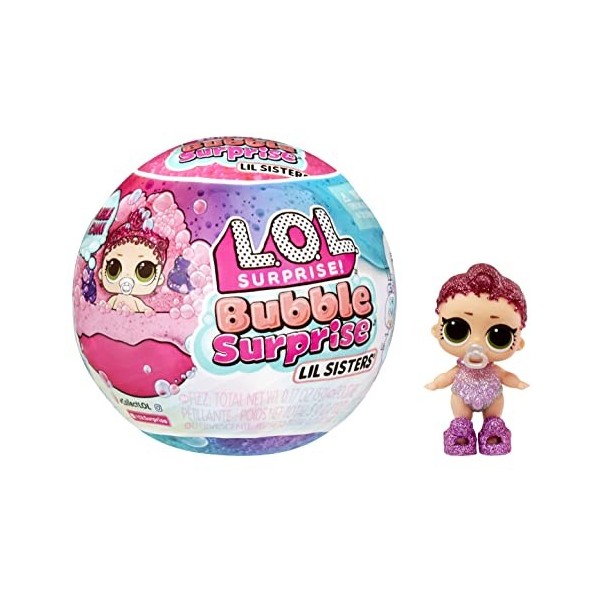 LOL Surprise Bubble - Assortiment Aléatoire - Poupée, Baby Sister, Surprises, Accessoires, Déballage & Réaction Bulles Mousse