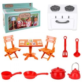 19Pièces Accessoires de Cuisine de Noël Miniature, Accessoires de Cuisson Miniatures Table Miniature Cuisine, Ensemble de Cui