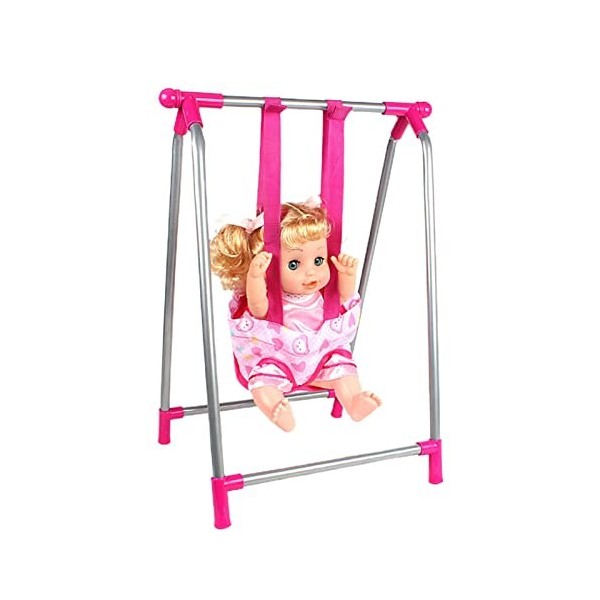 Poussette De Poupée Pliable – En Fer Et Tissu – 55x34x25 Cm – Pour Enfants 3 Ans Et + – Jeu D'imitation
