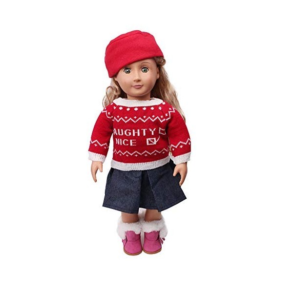 Jilibaba Ensemble de vêtements de poupée de Noël, accessoires de costume, jouet pour enfants, cadeau pour poupées American Gi