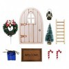 BARVERE Accessoires pour porte de lutin - 9 pièces - Accessoires pour maison de poupée - Contient une porte delfe miniature 