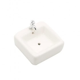 Hilai Meubles de Maison de poupées, lavabo de Salle de Bain carré de poupée carré 1:12 ACCESSORIE DE LA Basin DE Salle DE Sal