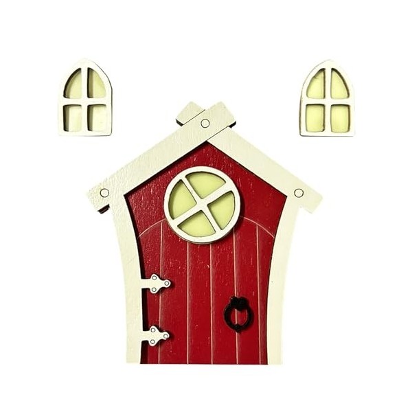 Porte Miniature en Bois,Porte pour Maison de Poupée,Porte Fée Miniature,Convient pour Décorer Les Maisons de Poupées et comme