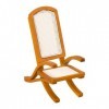 MagiDeal Chaise en Osier en Bois pour Maison de poupée, Fauteuil Miniature, canapé Simple, Petit Artisanat, Chaise Longue pou