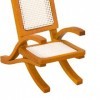 MagiDeal Chaise en Osier en Bois pour Maison de poupée, Fauteuil Miniature, canapé Simple, Petit Artisanat, Chaise Longue pou