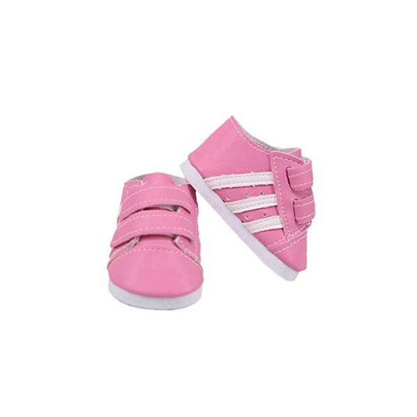 Aeromdale Dolls Shoes Baskets à rayures décontractées pour poupées américaines de 45,7 cm - Mélange - 1 paire