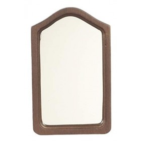 Melody Jane Accessoires pour Maison de poupées Miniature chêne foncé Miroir Mural encadrement Bois