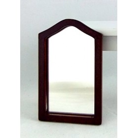 Melody Jane Accessoires pour Maison de poupées Miniature chêne foncé Miroir Mural encadrement Bois
