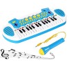 Piano Toys Clavier pour filles de 1 an et plus, cadeau danniversaire, instrument de musique avec microphone, 31 touches, ros