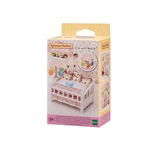 Sylvanian Families - Le lit de bébé et mobile - 5534 - Meubles et Accessoires Poupée - Mini Poupées