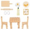 BNGXR Ensemble de Cuisson Miniature, Kit de Noël Miniature pour Lutin, Miniature Objet Mini Ornements de Meubles de Noël, Min