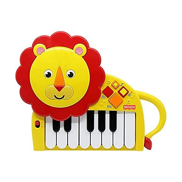 Fisher-Price- Pianola Leoncino Licensing Piano Lion, 22292, Red/Yellow