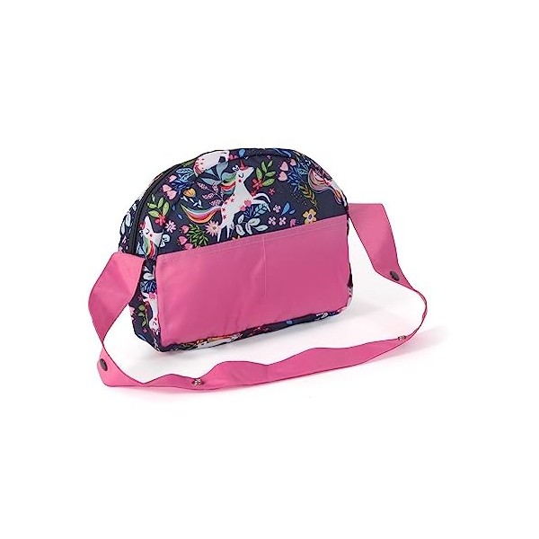 Bayer 2000-Bayer Chic 2000-Sac Langer, Accessoires, Sac pour poupées, 853-43, Licorne, Bleu Marine/Rose