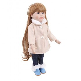 Jilibaba Vêtements de poupée manteau pantalon tenues enfants jouet accessoire cadeau pour poupées American Girl D 46 cm