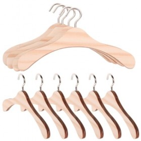 Poupées cintres 10pcs poupées en Bois Cintre cintres cintres Mini-poupées de poupée Suspension de Simulation Miniature cale d