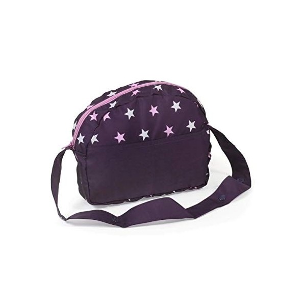 Bayer Chic 2000 - Sac à langer pour poupées, sac à langer pour poupée, accessoires de poupée, sac de poupée, étoiles violette