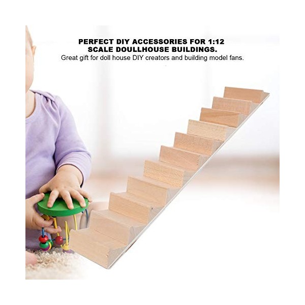 Asixxsix Escalier Miniature Micro Paysage décorations étapes modèle escalier en Bois Maison de poupée escalier en Bois Maison
