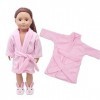 Jilibaba Vêtements de poupée peignoir de bain accessoires de costume pour enfants cadeau pour poupée American Girl 46 cm 1 pi