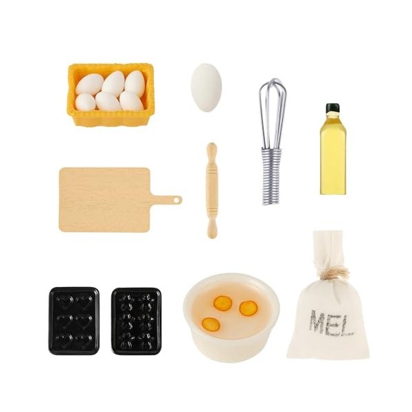 Jooheli Accessoires de Cuisine de Noël Miniature, Accessoires de Cuisine Miniatures, Kit de Noël Miniature pour Lutin, Cadeau