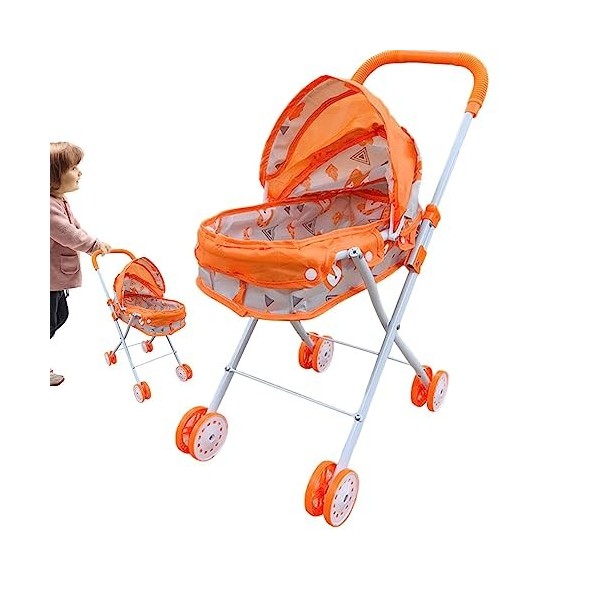 Poussette Jouet, Poussette de Jouet de poupée denfant de Filles pour des poupées, Poussette pour Filles à partir de 3 Ans, C