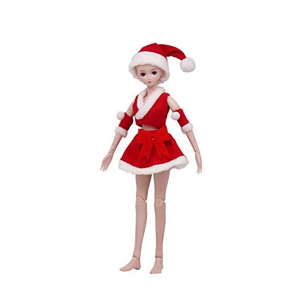 Uteruik Costume de Noël pour poupée BJD de 1/3 de 60 cm - Accessoire de costume décontracté pour fille - 1 lot A 