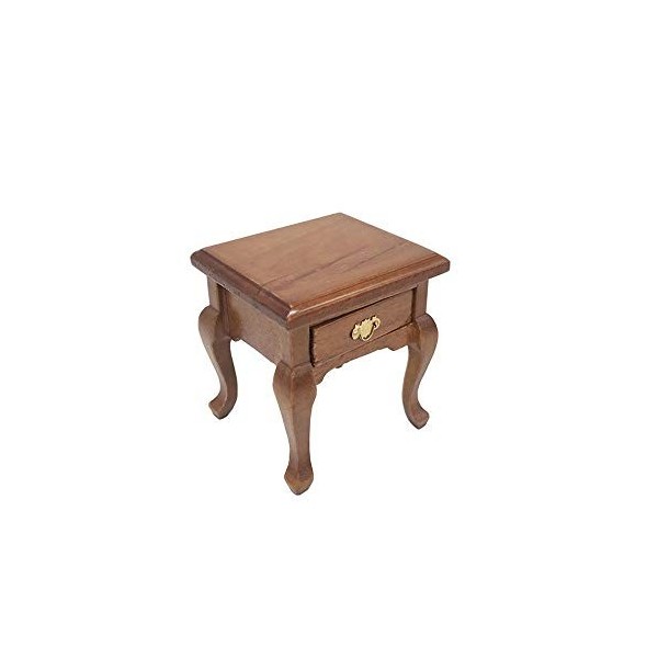 Uteruik 1:12 Mini meuble de table de chevet pour maison de poupée - Accessoire miniature éducatif pour le salon - Jouet décor