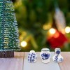 F Fityle 3 1/12 Maison de poupée Vases en Porcelaine Bleu et Blanc Ensemble Miniature Accessoires de Photographie Style Chino