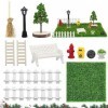 Riisoyu Miniature Jardin Ornements, 13 Mini Outils de Jardin Miniatures DIY Accessoires Jardin Miniature pour Décorer la Mais