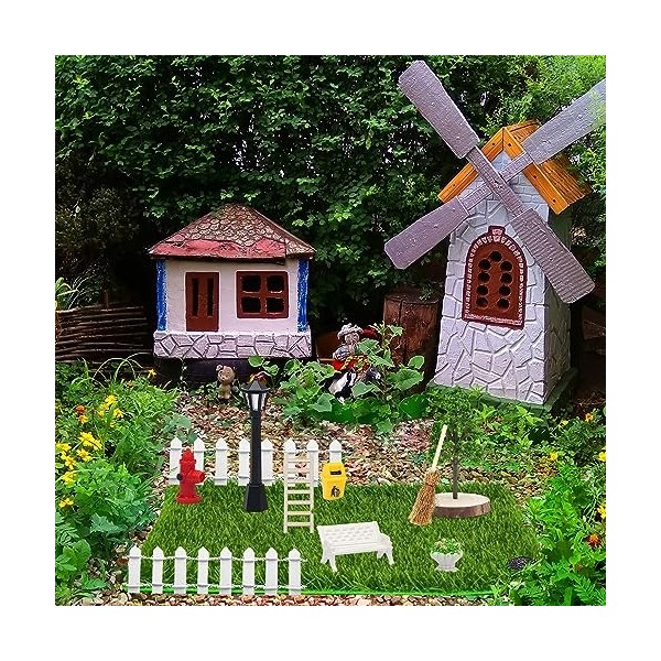 Riisoyu Miniature Jardin Ornements, 13 Mini Outils de Jardin Miniatures DIY Accessoires Jardin Miniature pour Décorer la Mais