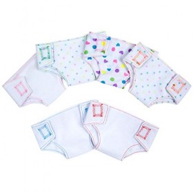 ZWOOS Couches pour Poupées bébé, Accessoires pour Poupées 30-40 cm, Lot de 6