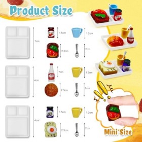 37 Pièces Ensemble de Nourriture Miniature Boisson pour Poupée, Accessoires de Cuisine Objets Miniature 1/12, Accessoire Mais