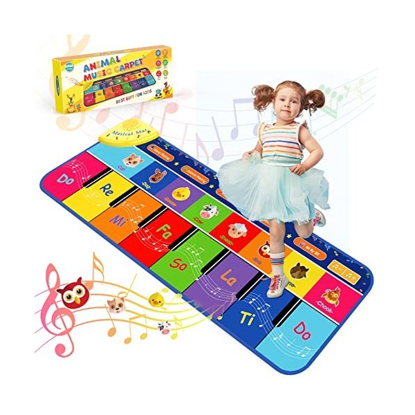 Gralal Jouet Enfant 1 2 3 Ans, Tapis Piano Musical Enfant Jouet Fille 1-5 Ans Cadeau Fille 1 2 3 4 Ans Jeux Enfant 1-5 Ans Ca