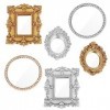 simarro 6Pièces Miroir classique pour maison de poupée miniature, 1:12 Accessoires de chambre à coucher pour meubles miniatur