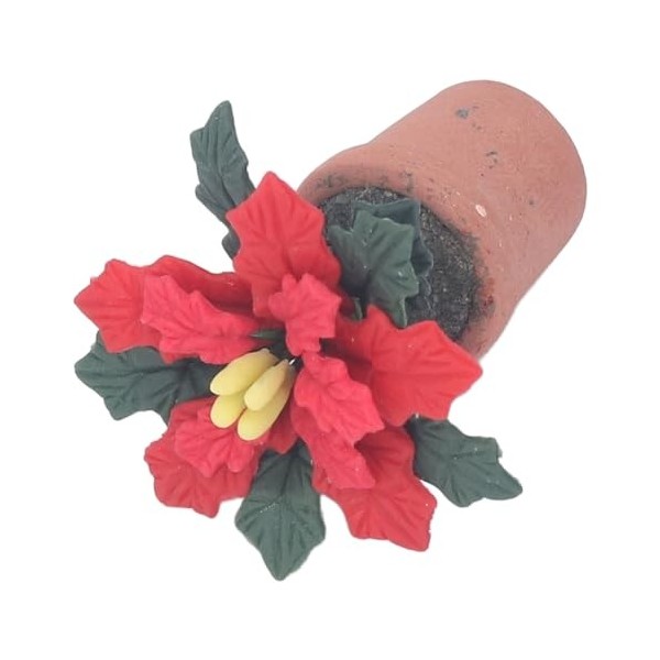Fleur dargile de Maison de Poupée, Fleur dargile Artificielle de Simulation Miniature pour Accessoires de Décoration de Mai