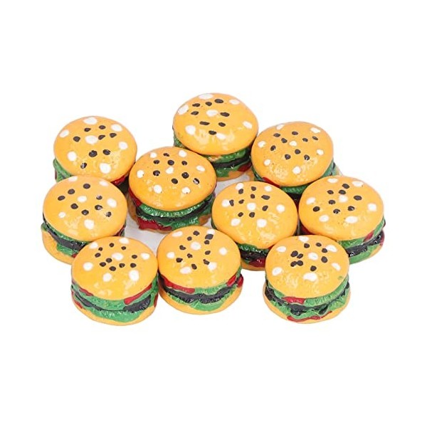 BigKing Nourriture Miniature, Play Burger Model Kids Hamburger Toys 1/12 Accessoires de Maison de poupée pour Les Enfants de 