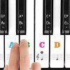 HONGECB Autocollant De Piano Pour 37/49/54/61/88 Touches Blanches Et Noires, Transparent Et Fin Avec Des Lettres Plus Grandes