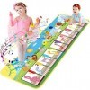 UNTIL YOU Tapis de piano - Tapis musical pour enfants - 8 sons danimaux - Tapis de musique multifonction pour tout-petits av