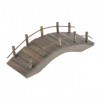 Toygogo Miniature Pont Jardin en Bois Meuble Modèle Décoration Accessoire Extérieurs pour Maisons de Poupées 1/12 - Grand