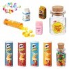 Lotvic Mini Aliments pour Maison de Poupée, Mini Jouets Alimentaires pour Enfants, Miniatures pour Aliments, Ensemble de Nour