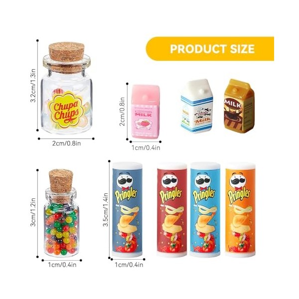 Lotvic Mini Aliments pour Maison de Poupée, Mini Jouets Alimentaires pour Enfants, Miniatures pour Aliments, Ensemble de Nour