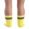 Hinleise 4 paires de chaussettes de poupée de couleur unie pour poupée américaine de 18 pouces accessoire de costume jaune ro