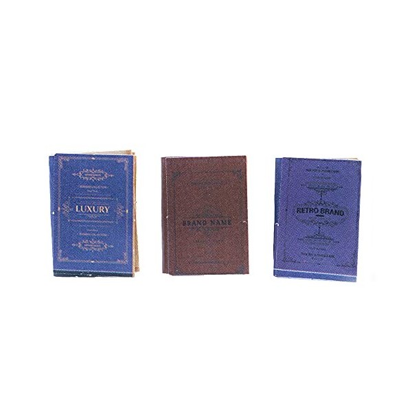 CENPEK Lot de 6 livres miniatures pour maison de poupée, échelle 1:12, accessoires miniatures pour décoration de maison de po