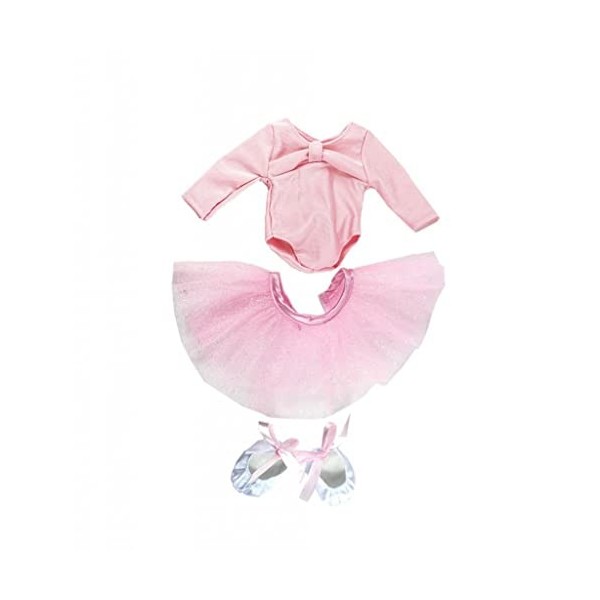 Ensemble daccessoires de danse pour poupée Rose 45,7 cm 3 pièces : vêtements + chaussures 