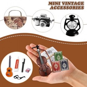 Objet Miniature Accessoire Maison de Poupee 17 Pièces Miniature de Maison de Poupée Ensemble de Maison de Poupée Miniature Vi