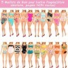 Festfun 5 Sets Maillots de Bain Bikini Vêtements dété avec 5 Chaussures et 2 Bouées pour Poupée Fille de 11,5 Pouces Aléato